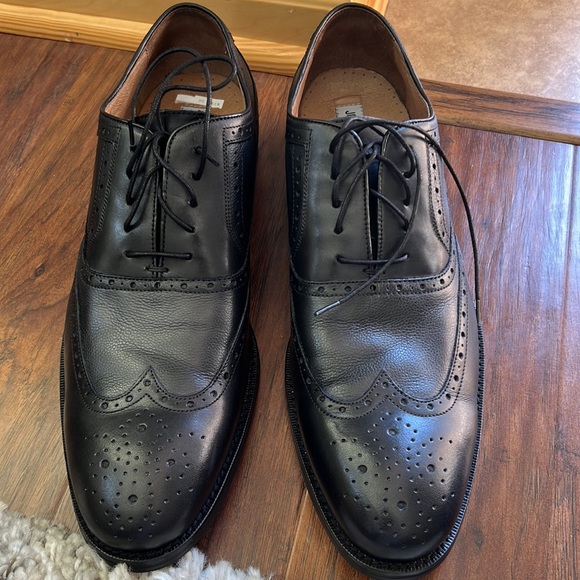 Men 11.5 M Johnston Murphy Tyndall Black Leather Sho